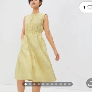 COPY - NWOT everlane the linen sleeveless dress - yellow size 2
